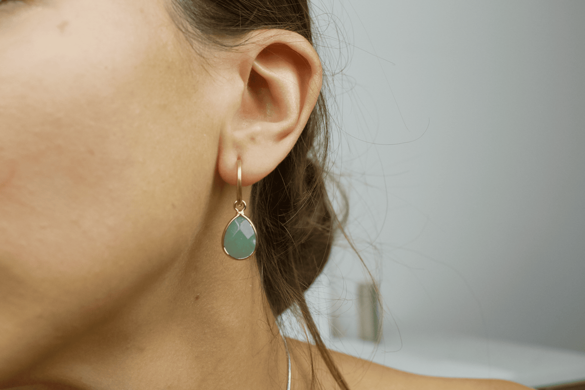PENDIENTES JADE DORADO