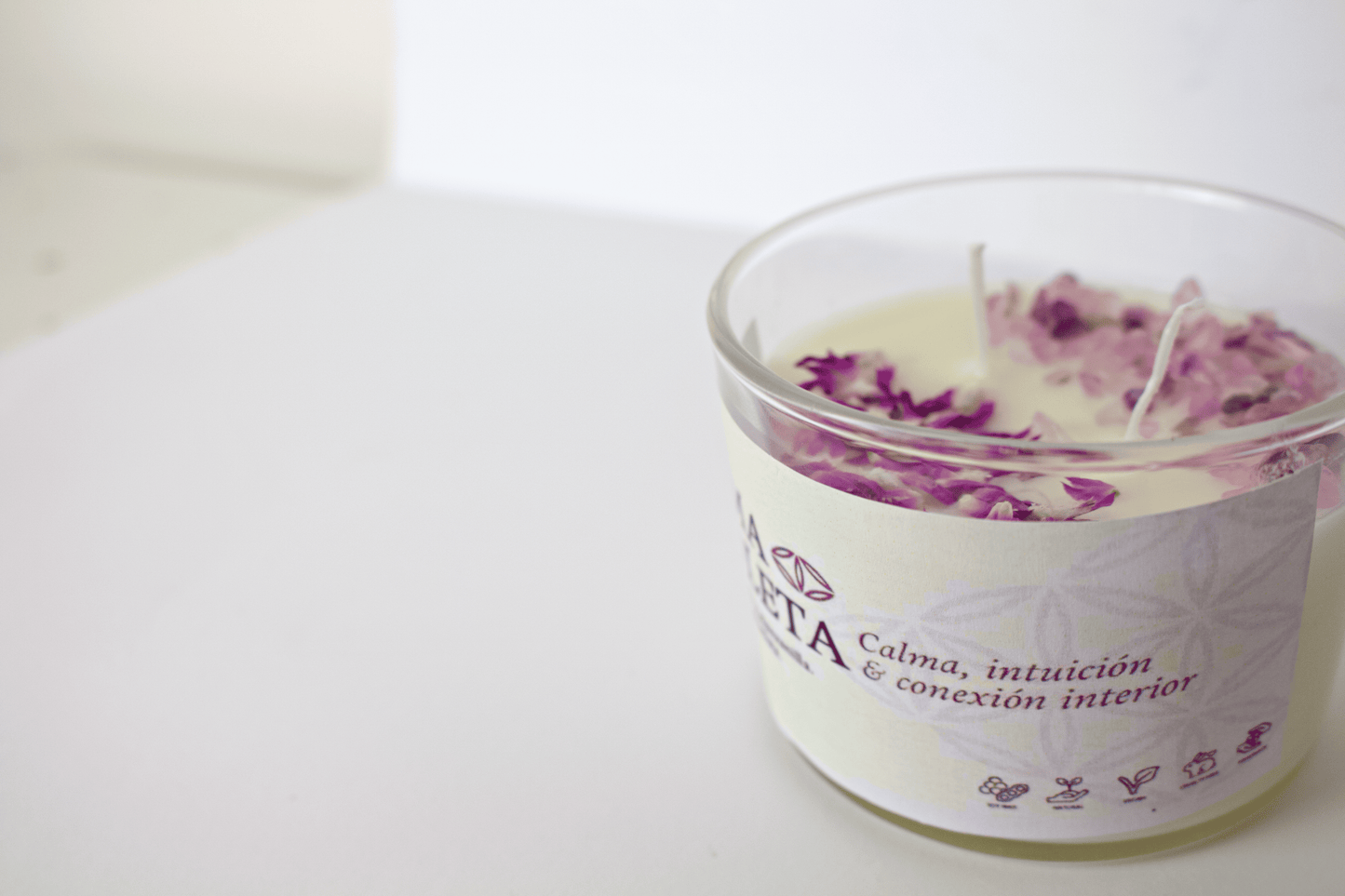 ALMA VIOLETA · VELA ARTESANAL