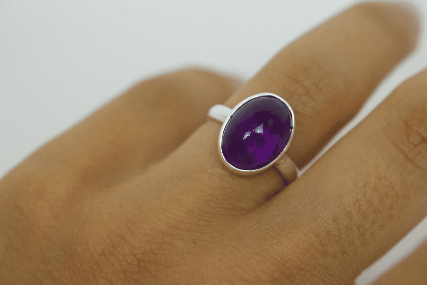AMATISTA DE PLATA ANILLO