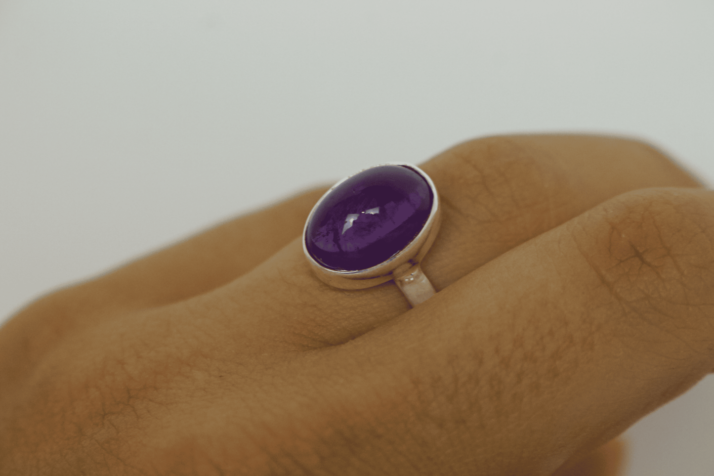 AMATISTA DE PLATA ANILLO