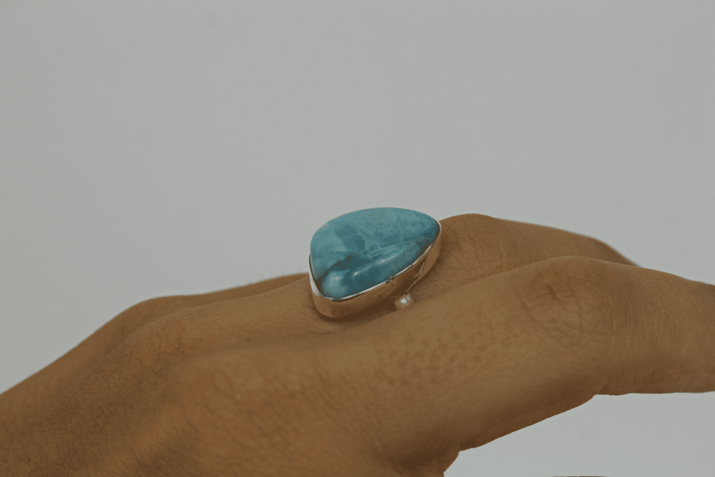 LARIMAR DE PLATA ANILLO