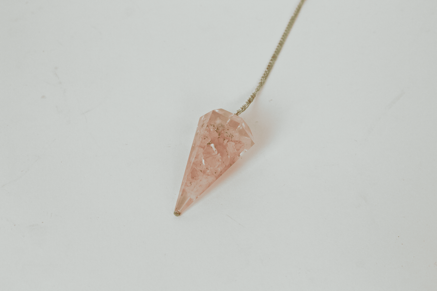 PÉNDULO ORGONITA CUARZO ROSA