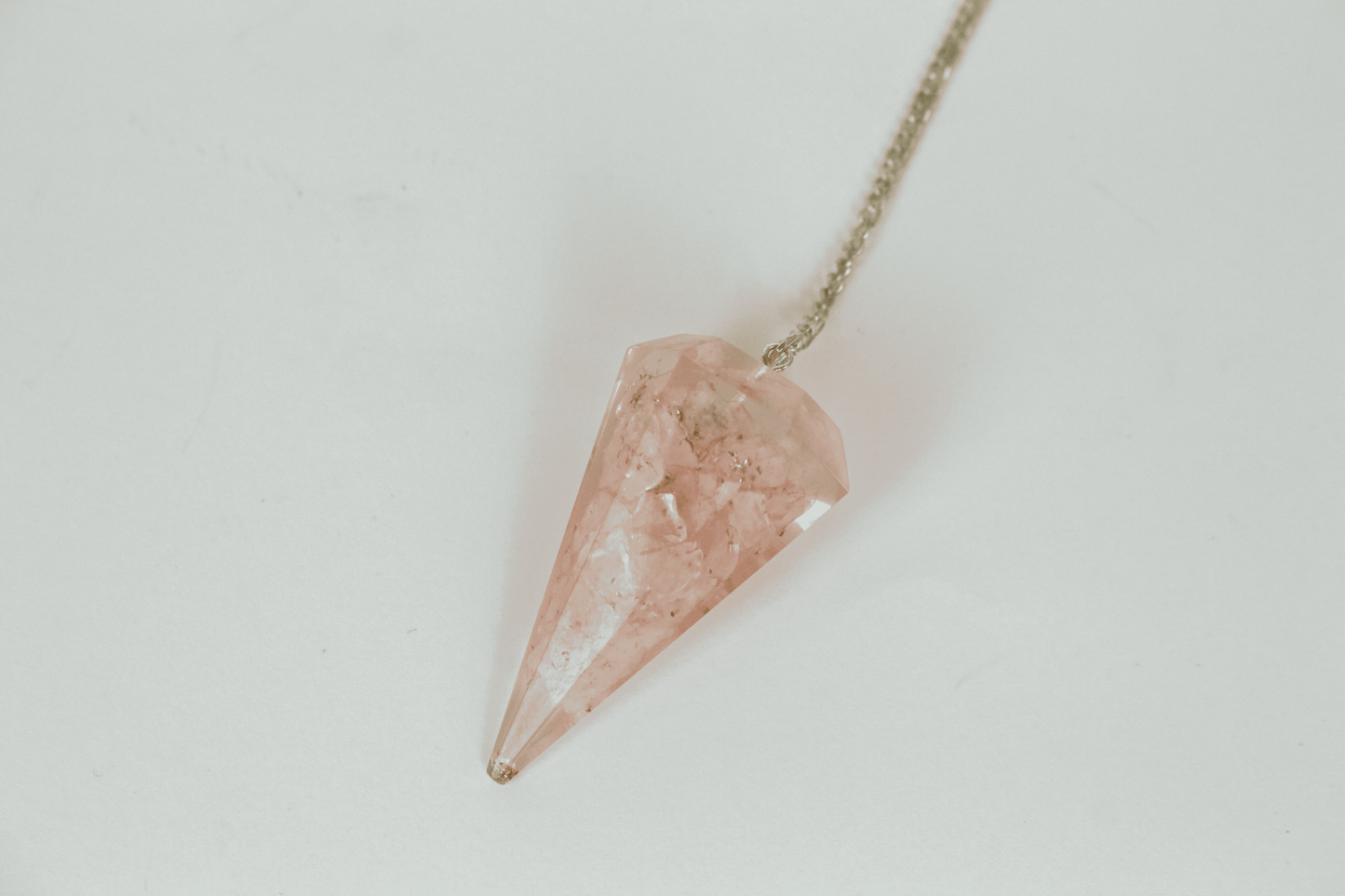 PÉNDULO ORGONITA CUARZO ROSA