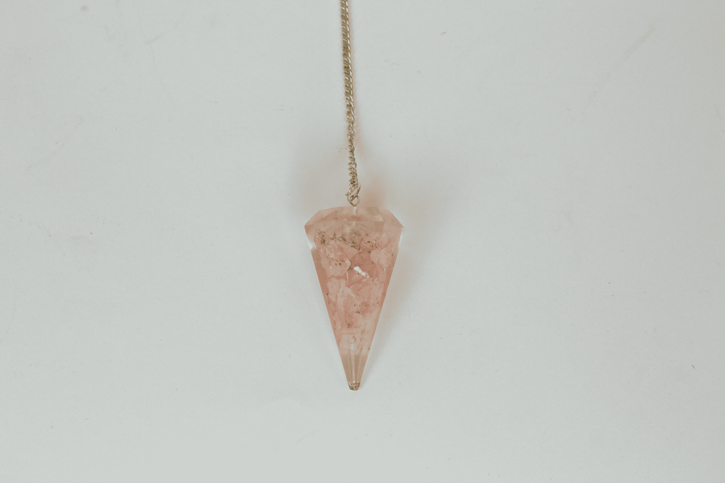 PÉNDULO ORGONITA CUARZO ROSA