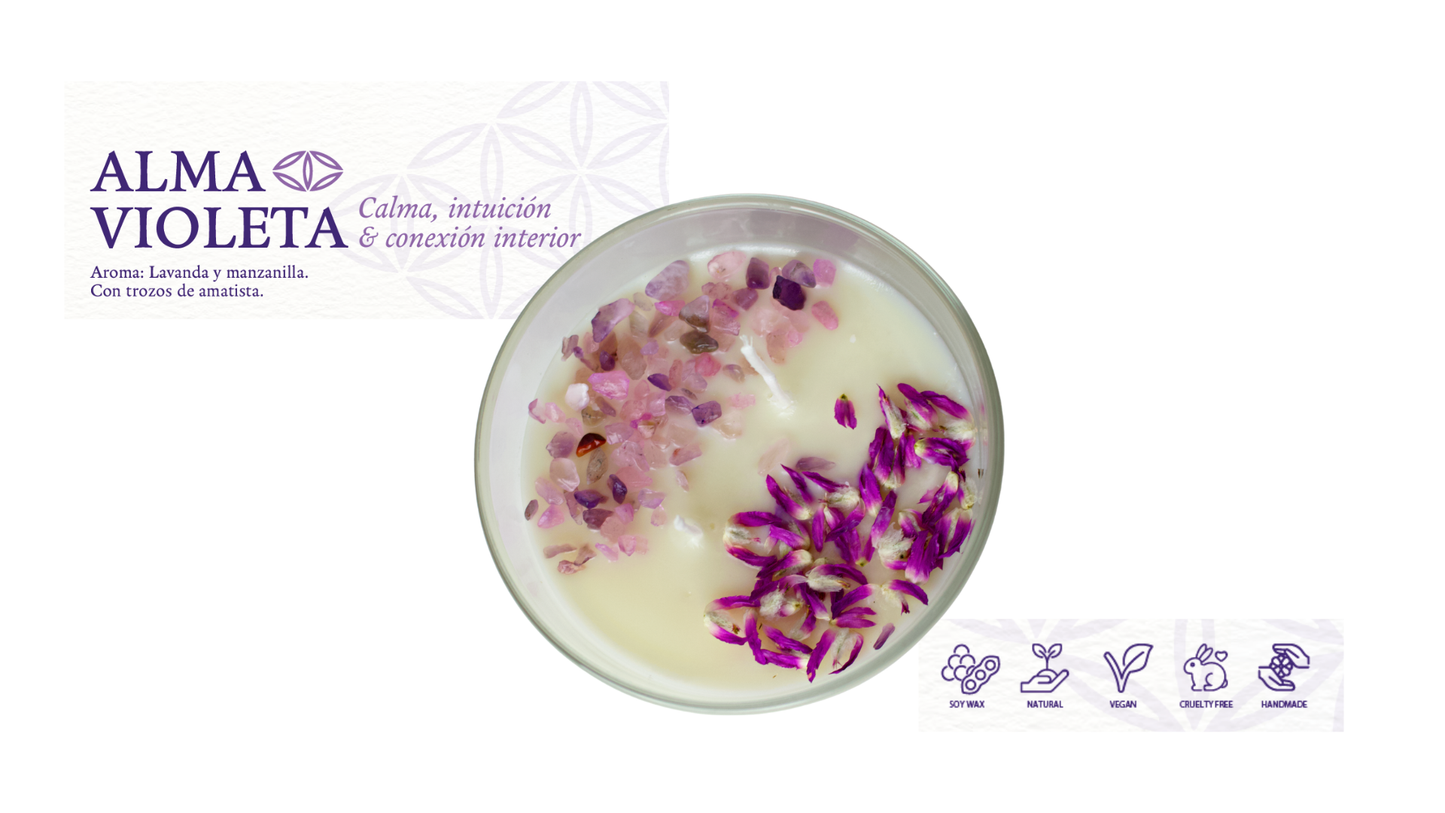 ALMA VIOLETA · VELA ARTESANAL