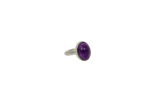 AMATISTA DE PLATA ANILLO