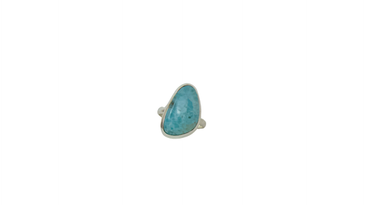 LARIMAR DE PLATA ANILLO
