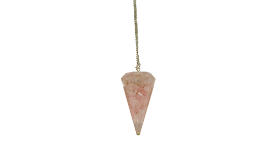 PÉNDULO ORGONITA CUARZO ROSA